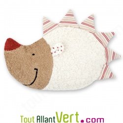 Bouillotte noyaux de cerise en coton bio H�risson 30cm