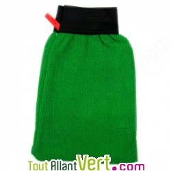 Gant du hammam Vert en tissu granuleux