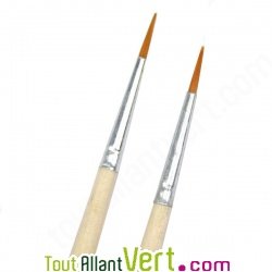 Pinceau rond bois non trait�  et poil nylon orange