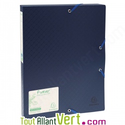 Bo�te de classement bleu PP recycl�, Dos 40mm, Forever