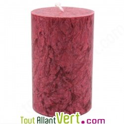 Grandes Bougies cylindres Bordeaux en st�arine 100% v�g�tale, 50H