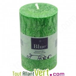 Grande Bougie cylindre Verte en st�arine 100% v�g�tale, 50H