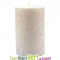 Grande Bougie cylindre Ivoire en st�arine 100% v�g�tale, 50H