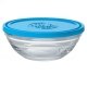 Saladier de conservation en verre rond avec couvercle sans Bisph�nol A