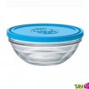 Saladier de conservation 14cm en verre rond avec couvercle sans Bisphnol A