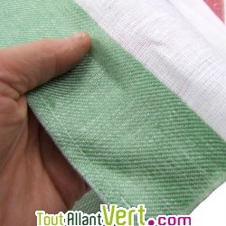 4 Torchons en lin 50 x 70 lign� blanc et couleur