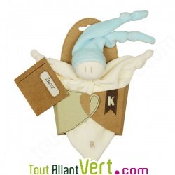 Doudou b�b� en coton bio, 17cm