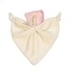 Doudou b�b� en coton bio Rose Pastel, 17cm