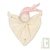 Doudou b�b� en coton bio Rose Pastel, 17cm