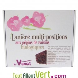 Ceinture bouillotte avec lani�re, p�pins de raisin et coton bio, 48cm