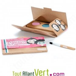 Kit de maquillage bio 3 couleurs, Princesse Papillon pour enfants