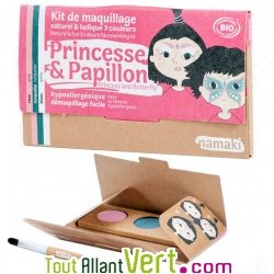 Kit de maquillage bio 3 couleurs, Princesse Papillon pour enfants