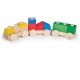 Petit Train et cubes en bois � empiler et � encastrer, 13 pi�ces