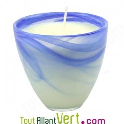 Grande Bougie parfum�e Nuit d\'�t� bio + verre recycl�, 35h