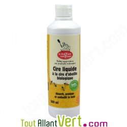 Cire d\'abeille liquide bio pour l\'entretien du bois, 500ml