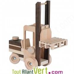 Chariot lvateur en bois naturel, 38cm, 3 ans+