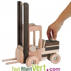 Chariot lvateur en bois naturel, 38cm, 3 ans+