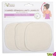 3 disques  dmaquiller lavables coton et molleton bio