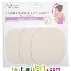 3 disques � d�maquiller lavables coton et molleton bio