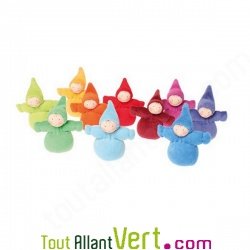 10 petites poup�es arc en ciel, fabrication artisanale, pour b�b�