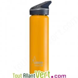Gourde sport isotherme inox Jaune 0,75 litre sans bisph�nol A ni rev�tement Laken