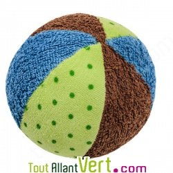 Balle hochet bleue en coton biologique pour b�b�, 12cm, Efie