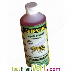 Liquide attractif concentr�, app�t pour gu�pes, frelons et mouches, 500ml, Gu�p\'Clac.