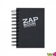 Bloc spirale uni recycl A6 80g 320 pages Noir ZapBook