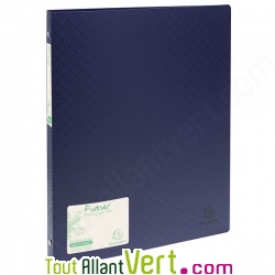 Classeur 4 anneaux polypro recycl� bleu fonc�, Forever, dos 2 cm