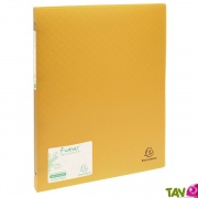 Classeur 4 anneaux polypro recycl jaune, Forever, dos 2 cm