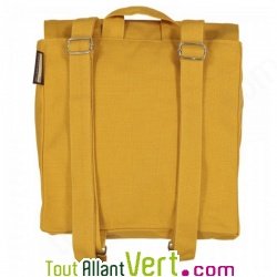 Sac � dos enfant en coton bio Ours brun, 23 x 27 x 7,5 cm