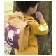 Sac � dos enfant en coton bio Ours brun, 23 x 27 x 7,5 cm