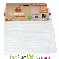 Serpilli�res en coton recycl�, lot de 2