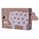 Woody le mouton en bois, jeu de tricot �cru, 4 ans +