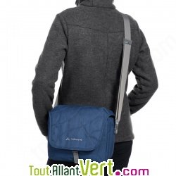 Petit sac besace bleu � bandouli�re recycl�, Vaude