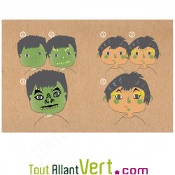 Kit maquillage bio enfant 3 couleurs, Dragon et Lutin