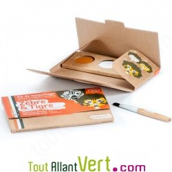 Kit maquillage bio enfant 3 couleurs, Z�bre et Tigre