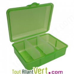 Boite � gouter enfant rigide �cologique sans BPA vert citron