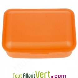 Boite  gouter enfant rigide cologique sans BPA orange