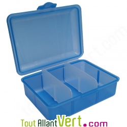 Boite � gouter enfant rigide �cologique sans BPA bleu
