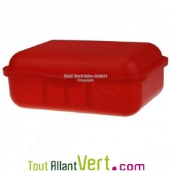 Boite  gouter enfant rigide cologique sans BPA rouge