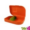 Lunchbox orange rigide cologique sans plastique ni bisphnol A