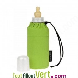 Biberon en verre isotherme pour b�b�, coton bio 250ml, Emil