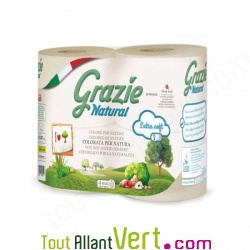 Papier toilette 100% recycl - 4 Maxi Rouleaux non blanchis
