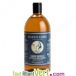 Liquide vaisselle aux copeaux de savon de Marseille, sans parfum, 1 litre