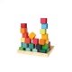 Boite de cubes en bois arc-en-ciel, 36 pi�ces, 3 +