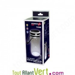 Gourde et Lanterne solaire, idal camping et rando, 600ml