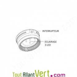 Gourde et Lanterne solaire, idal camping et rando, 600ml