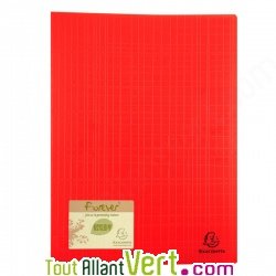 Prot�ge documents en polypro recycl� Rouge, 20 pochettes, Forever