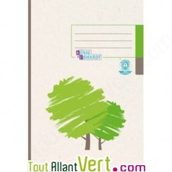 Cahier recycl� A5 renforc� lign� Vert 192 pages